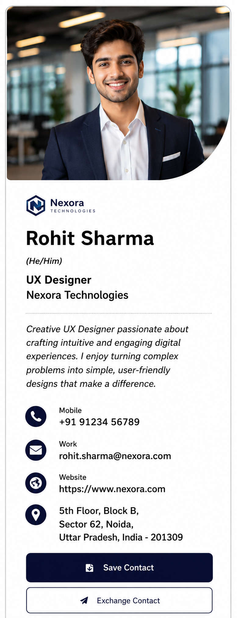 Digital Business Card Template 2